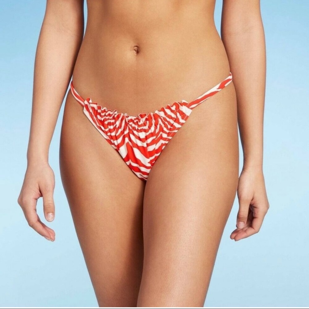 Shade & Shore Women's Ruffle Cheeky Bikini Bottom
